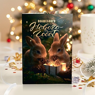 Открытка 4 шоколадки 