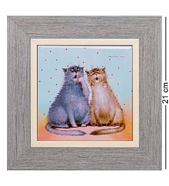 Панно керамическое ''Сырок и колбаска'' 10х10см