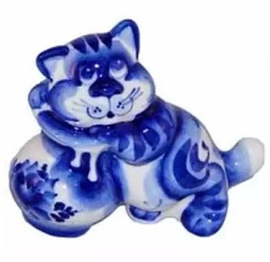 Кот гжель 11см